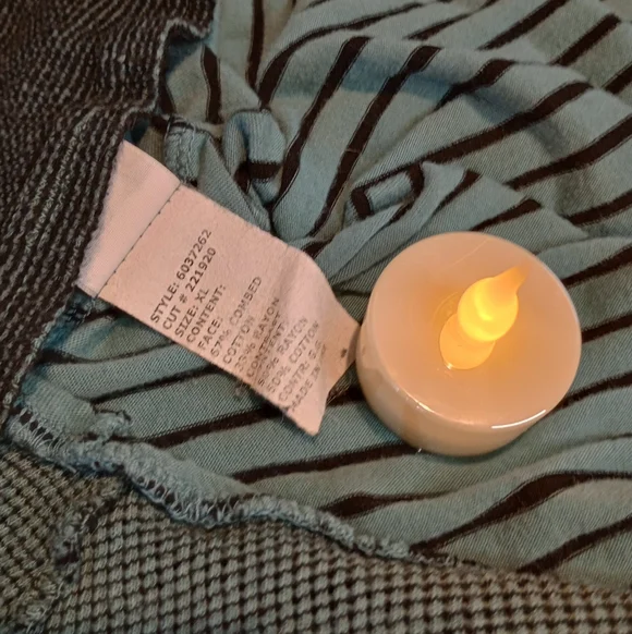 Chill Striped Teal Tunic with Contrast Waffle Knit from Cut+Loose - Picture 6 of 6